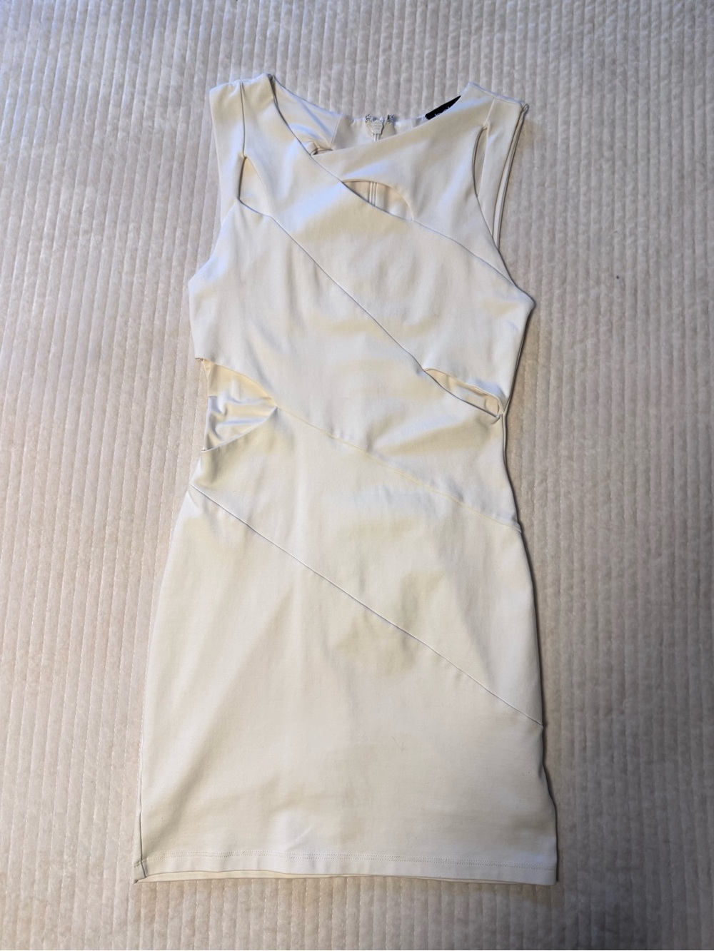 Bebe | White Sleeveless Cutout Bodycon Dress